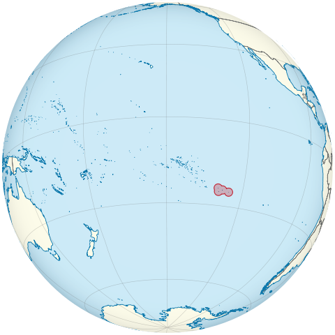 Map Pitcairn Islands
