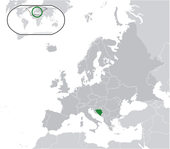 Map Bosnia and Herzegovina